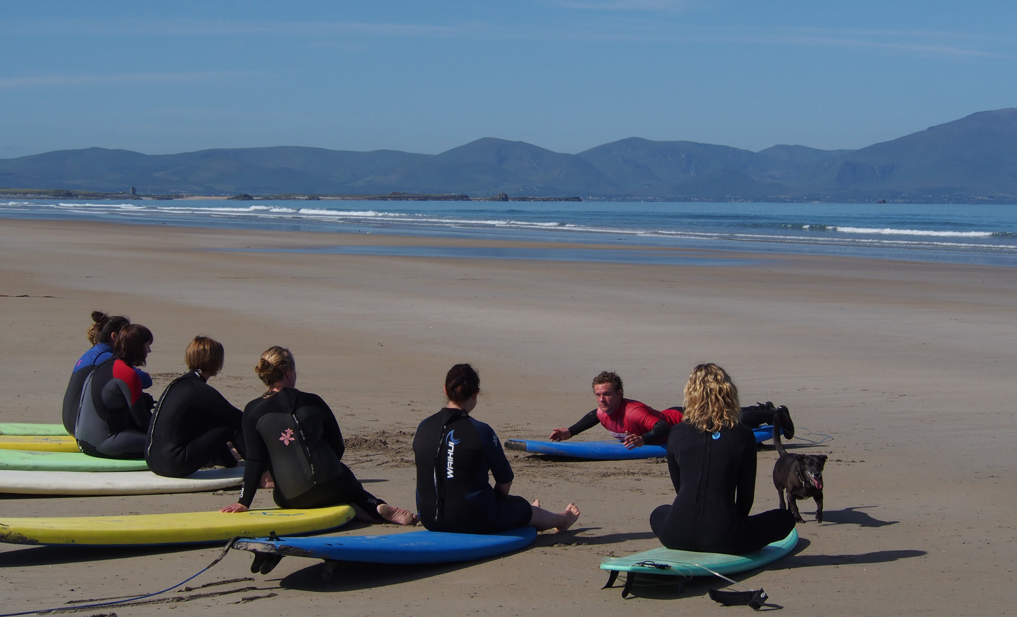 group surf lessons at banna beach county kerry