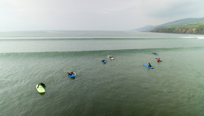 improver surf lessons at inch beach in county kerry