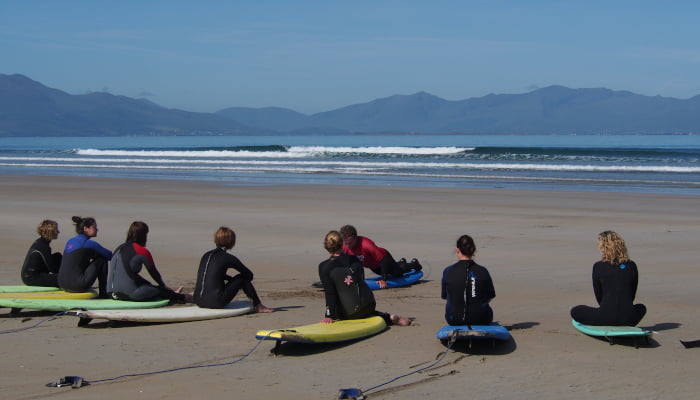 surf lessons for adults and kids at banna beach in county kerry